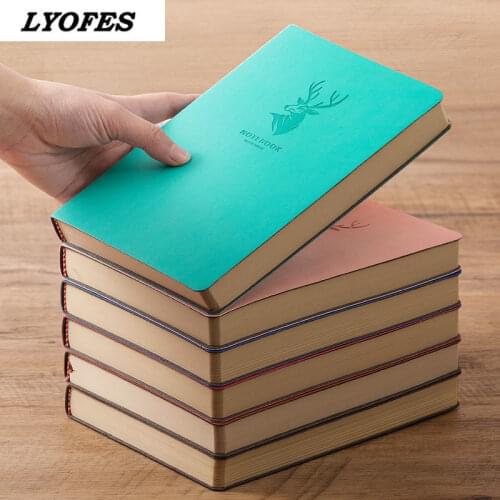 390 Pages Super Thick A5 Journal Notebook Daily Business Office Work Notebooks Simple Thick College Office Diary School Supplies