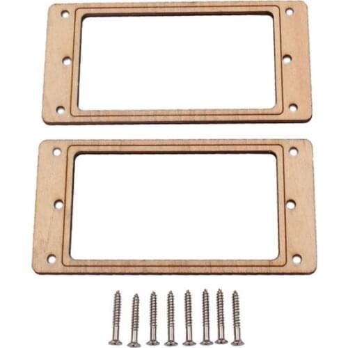 Wood Humbucker Pickup Mounting Ring Frame with Screws for LP Guitar Parts E56D