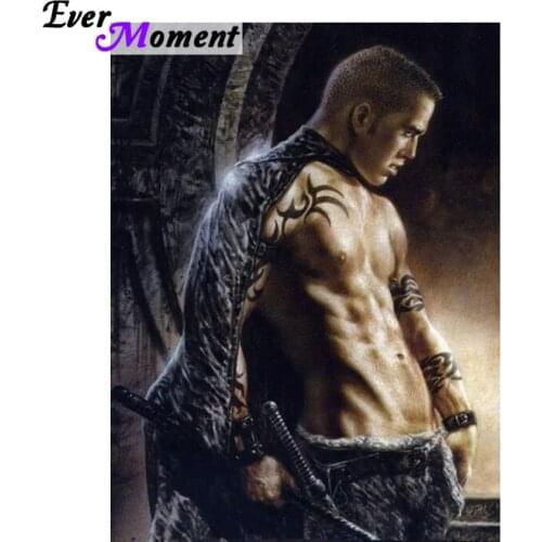 DIY 5D Diamond Painting Cross Stitch Cool Fantasy Warrior Man Embroidery Diamond Full Square Rhinestones Mosaic Kit ASF713