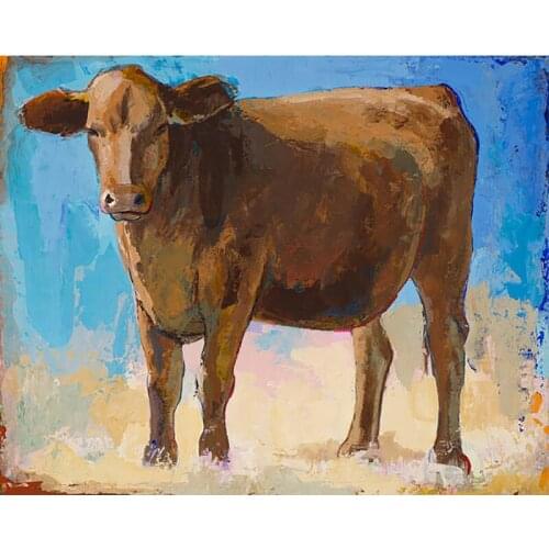 DIY Painting By Numbers Farm Cow Kit Oil Picture By Numbers Animals Wall Art Painting on Canvas Home Decoration Gift