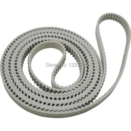 Factory manufacturing free shipping 16mm widht T5 2615mm length PU timing belt with stainless steel code