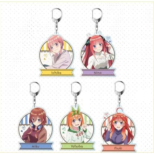 Anime The Quintessential Quintuplets Acrylic Keychain Nakano Miku Yotsuba Itsuki Bags Collection Cartoon Pendant Keyring Cosplay