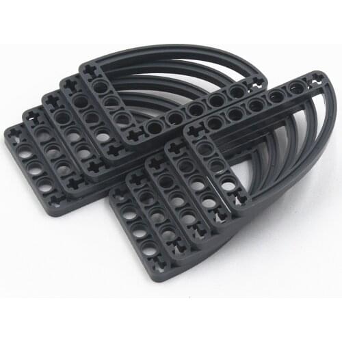 Self-Locking Bricks MOC Building Blocks Technical Parts 10PCS Technical HALFBEAM CURVE 5X7 compatible with Lego for Kids Toy