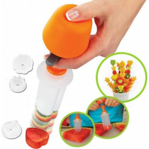 Creative Kitchen Accessories Cooking Tools Plastic Fruit Shape Cutter Slicer Veggie Food Decorative Fruit Cutter