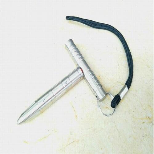 50PCS Multifunctional Stainless Steel Variable T Shaped Pen Emergency Hammer Self-defense Tactics EDC Outdoor Writing Pen