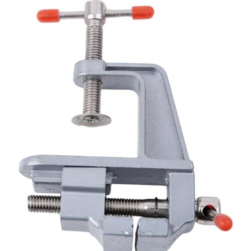 Silver 30mm Mini Aluminum Alloy Vise Table Vise DIY Craft Mould Fixing Repair Tool