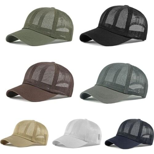 Fashion Mesh Baseball Cap Breathable Snapback Hip Hop Sunhat Adjustable Men Women Golf Tennis Sun Hat Visor