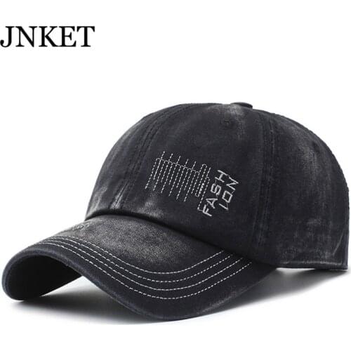 JNKET Fashion Embroidery Men Womens Denim Baseball Cap Hip Hop Cap Outdoor Sports Sunhat Snapbacks Hat Gorras Baseball