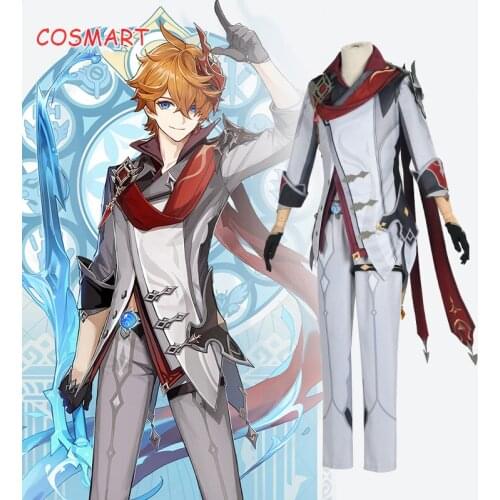 [Customize] Anime Genshin Impact Tartaglia Dadaliya Cosplay Costume Game Suit Uniform Da Da Li Ya Halloween Party Outfit For Men