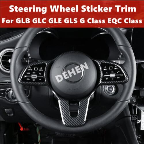 Car Steering Wheel Panel Button Frame Sticker Trim for Mercedes Benz GLB GLC GLE GLS G Class X247 X253 W292 W464 EQC Class 2020