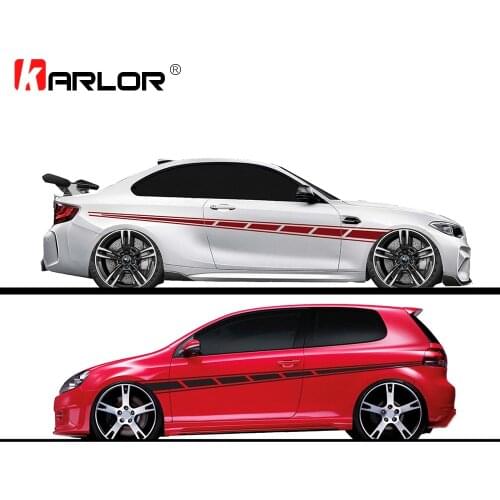 2pcs/lot 300x14cm Both Sides Stickers Tuning Style Side Strip Bumper Car Wrap Vinyl Film Automobiles Products Car Accessories