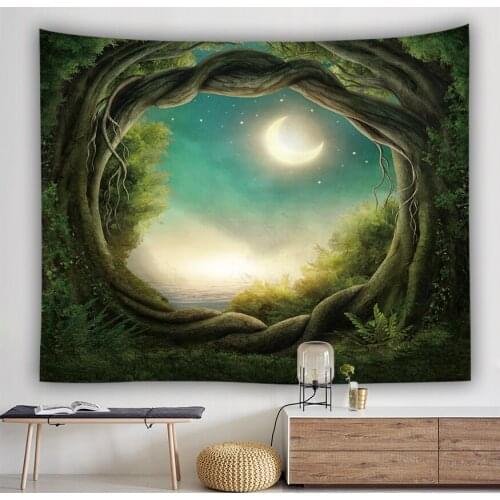 New Boho Plant Tapestry Nature Painting Scenic Venice Dropshipping Tapestry Wall Hanging Tree Decor Custom Tapestry Wall Hanging