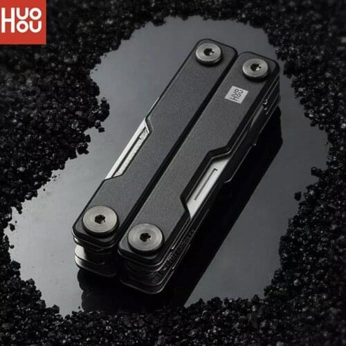 New HUOHOU MINI Multi-Function Knife Pocket Folding Knife Stainless Steel Aluminum Alloy Scissors Corrosion Resistance Knife