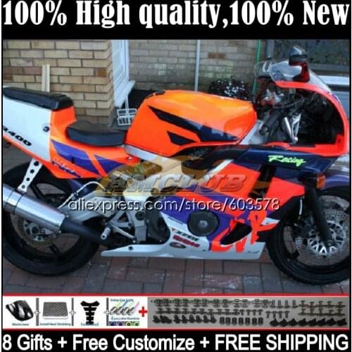 CBR400RR NC29 For HONDA CBR400 RR 94 95 96 97 98 99 33CL.54 CBR 400 RR 400RR 1994 1995 1996 1997 1998 1999 Fairing Orange blue