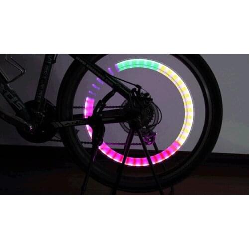 Wholesale colorful bicycle nozzle lamp decoration l wheel valve lamp automobile LED colorful induction wheel