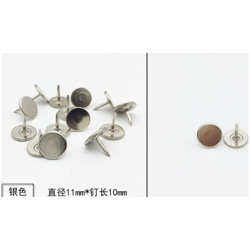 11mm*10mm Flat head pushpin lengthening thickening soft bag foam nail sofa decorative wallpaper fixed nail antique press plane
