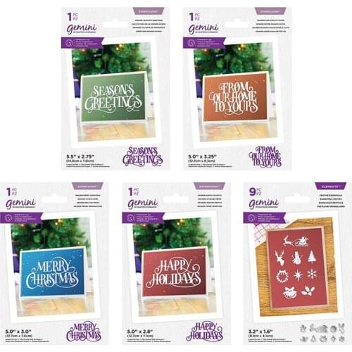 Christmas Decorations words Metal Cutting Dies for DIY Scrapbooking Photo Album Decorative Embossing Paper Card Crafts Die 2021