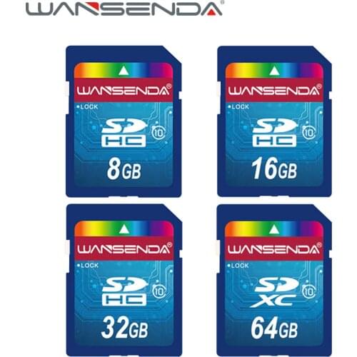 Hot sale Wansenda Full size SD card 64GB 32GB 16GB SDHC Card SD Card flash Memory Card 8GB 4GB universal for digital camera