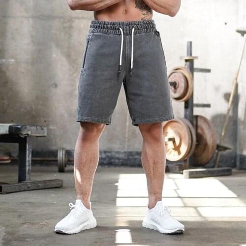 2021 New Mens Slacks Sports Shorts Summer Autumn Cotton Pure Color Men Casual Running Training Fitness Male Shorts
