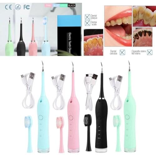 Ultrasonic Scaler Tooth Cleaner Calculus Stain Remove Whitening Oral Care safe Teeth Cleaner Toothbrush Head Oral Care
