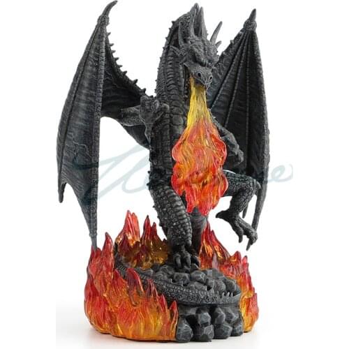 Veroni tabletop furnishing pieces Fire dragon sculpture resin creative gift art home decoration factory limited time special