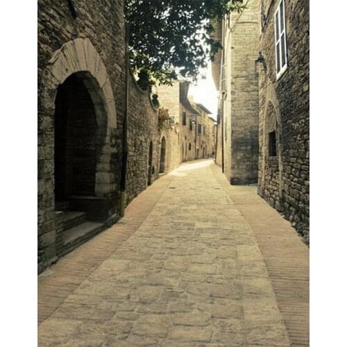 Vintage Building Stone Street Photography Backdrops Photo Props Studio Background 5x7ft