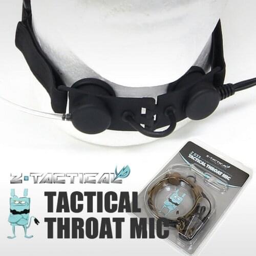 Z Tactical Throat Mic Softair Military Ztac Airsoft Mirophone Adapter Headset Z033