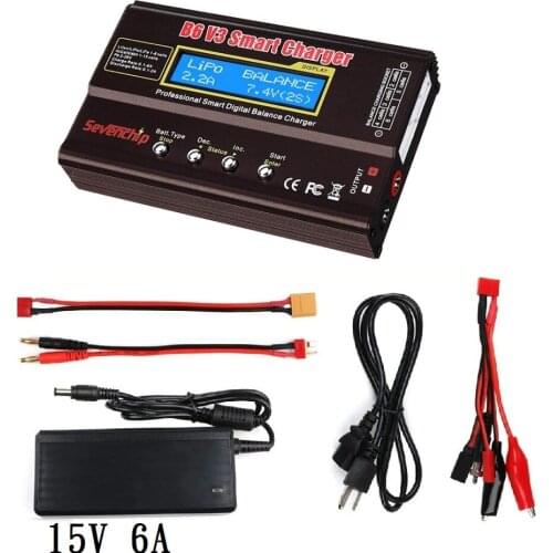 MAX B6 V3 80W Lipo Battery Balance Charger/Discharger With 90W Adapter For LiHV LiIonLiFe NiCd NiMH PB Battery