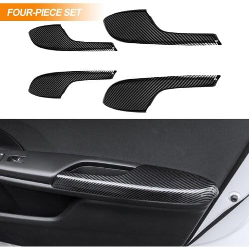 ABS Carbon Fiber Door Armrest Protective Cover with Hand Decoration Modification for Honda Civic 10th 2016 2017 2018 2019 2020
