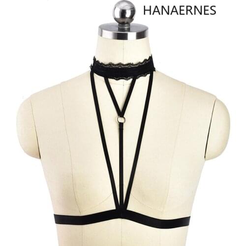 Women Lace Sexy Lingerie Hollow Cage Body Harness Bra Bandage Crop Top Bralette Bustier Underwear Bondage Lingerie Garter Belt