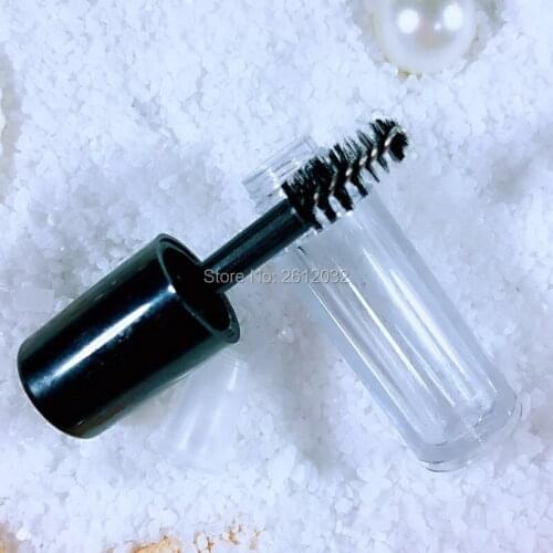 0.8ml Empty Mascara Tube Eyelash Cream Vial/Liquid Bottle Sample Cosmetic Container with Leakproof Inner Black Cap
