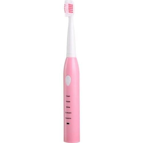 1 set Ultrasonic Vibrating Toothbrush Waterproof Electric Toothbrush With 4 Brush Haeds 5 Cleaning Modes for Adults,Kids