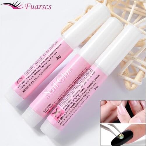 10Pcs/Set Mini Beauty Nail Glue False Art Decorate Tips Acrylic Glue Nail Accessories False Nail Extension Glue Nail Accessories