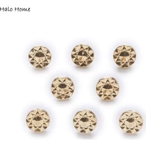 10pcs Hexagram Metal Shank Fabric Covered Buttons Clothing Shirt Sewing Decor Replace Decorative DIY 10mm