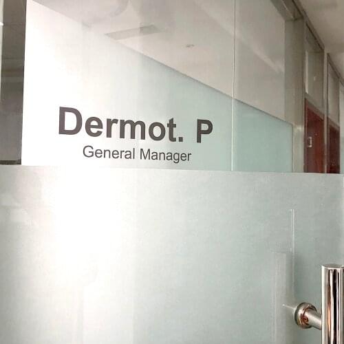 2Set Vinyl Custom Nameplate Label Office Die Cut Name Sticker Company Door Sign Personalised Labels Matt PVC Waterproof Tags