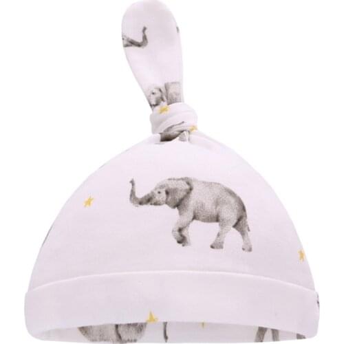 3pcs Newborn Baby Cotton Knot Beanies Toddler Girls Sleep Caps For 0-6 Months Infant Hats Baby Accessories