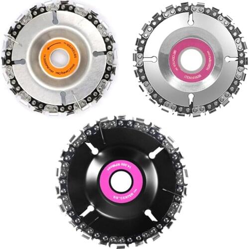 4 Inch Grinder Disc Wood Carving Circular Saw Blade and Chain 22 Tooth Fine Shaping Disc For 100/115mm Angle