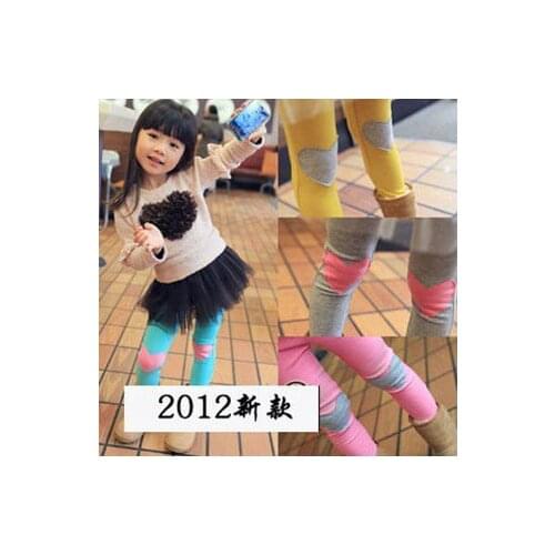 7481 Hot free shipping 5pcs baby girsl leggings cotton pants, kids fashion pattern leggings,slim legging,pink blue yellow grey