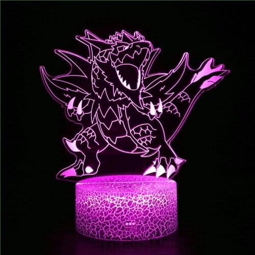 Acrylic 3D cartoon animation for dinosaur alien monster dragon childrens toy Christmas birthday Halloween Valentines day gift