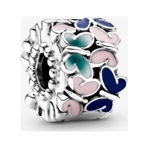 Genuine 925 Sterling Silver Butterfly Arrangement Clip Charm Beads for Jewelry Making Fits Pandora Charms Bracelet bijoux