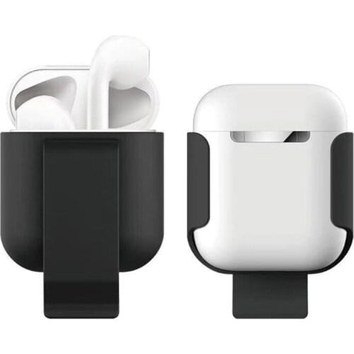 For Apple AirPods Case, Exquisite Belt Clip Case Ultra Thin Shockproof Protection Shell Cover for Apple AirPods Charging Case