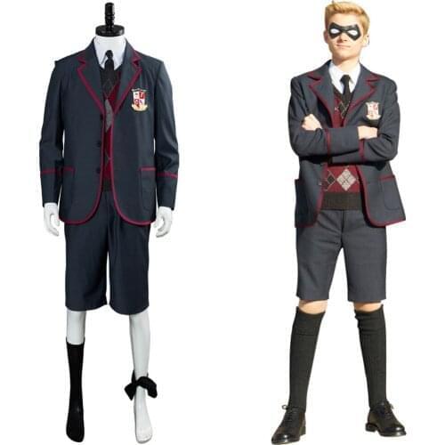 Adult Men Women Cosplay The Umbrella Academy Cosplay Costume School Uniform Shoes Cosplay Halloween Carnival Costume