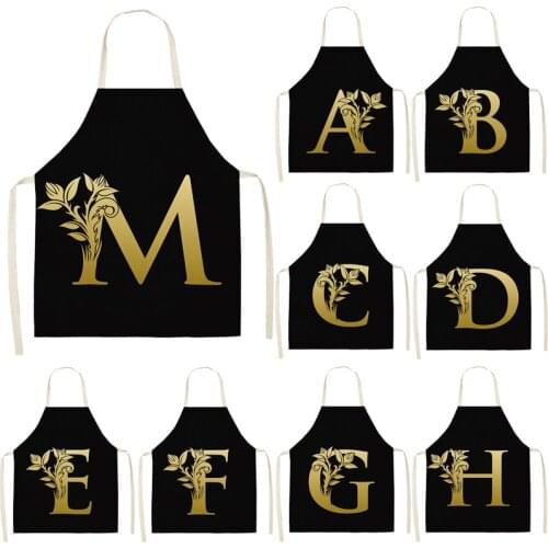 Golden alphabet branch pattern Apron for kitchen Apron Kitchen apron kitchen apron women master apron apron for kitchen alpaca