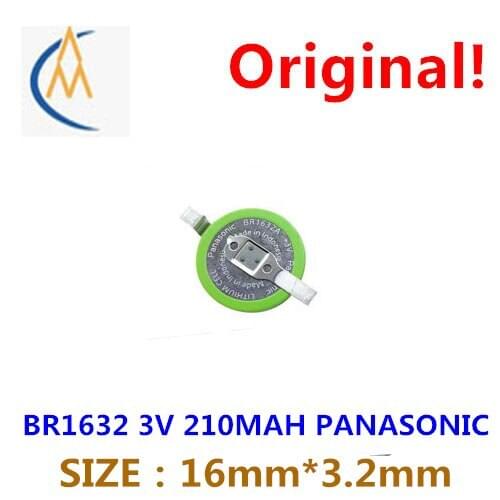 Imported from new BR1632A/FAN 3 v wide temperature with the foot patch weld button battery high temperature of 125