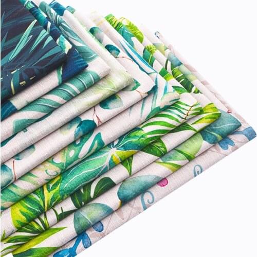 Ing Wind Tropical Green Fabric Plant Series Linen Cloth Supple Soft Skin-friendly Breathable Natural Home Decoration Tablecloth