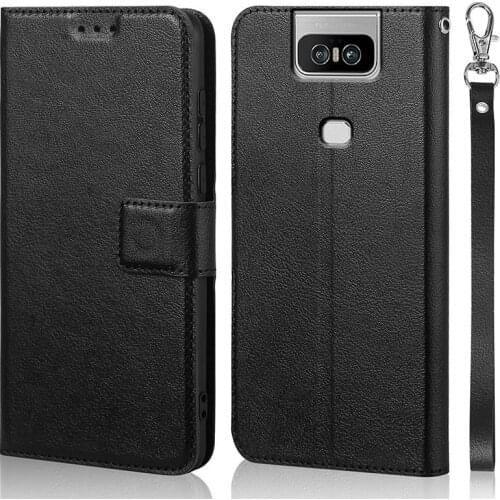 Shockproof magnetic Case for Asus Zenfone 6 6Z ZS630KL Phone Case flip leather Case Mobile silicone Shell Cover with card slots