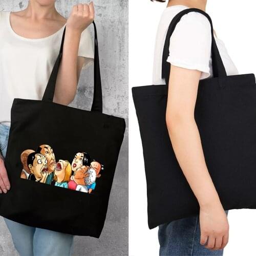 Cute Style Shopping Bag Ladies Shoulder Bag Cartoon Series Reusable Large-capacity Grocery Handbag Eco-friendly Tote Bag