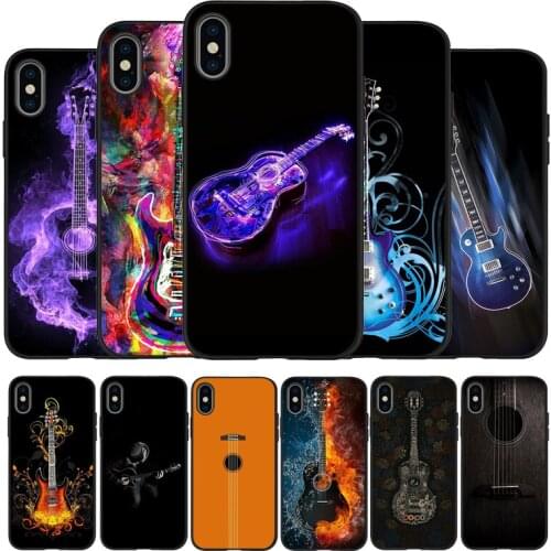 Music Score Violin Guita Black TPU Silicone Soft Phone Case For iPhone 11 12 Pro X XR XS MAX 5 6 7 8 Plus SE 2020