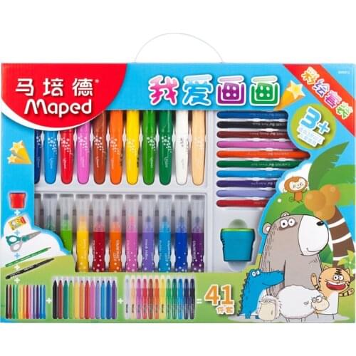 Scribble scribble pen Maped Stationery set. I love drawing, nursery school, Baby painting, crayons, Christmas gifts