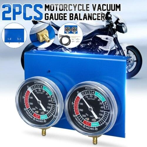 New 2*Motorcycle Carburetor Vacuum Gauge Balancer Synchronizer Tool W/Hose Kit Threaded Brass Carburetor Extensions